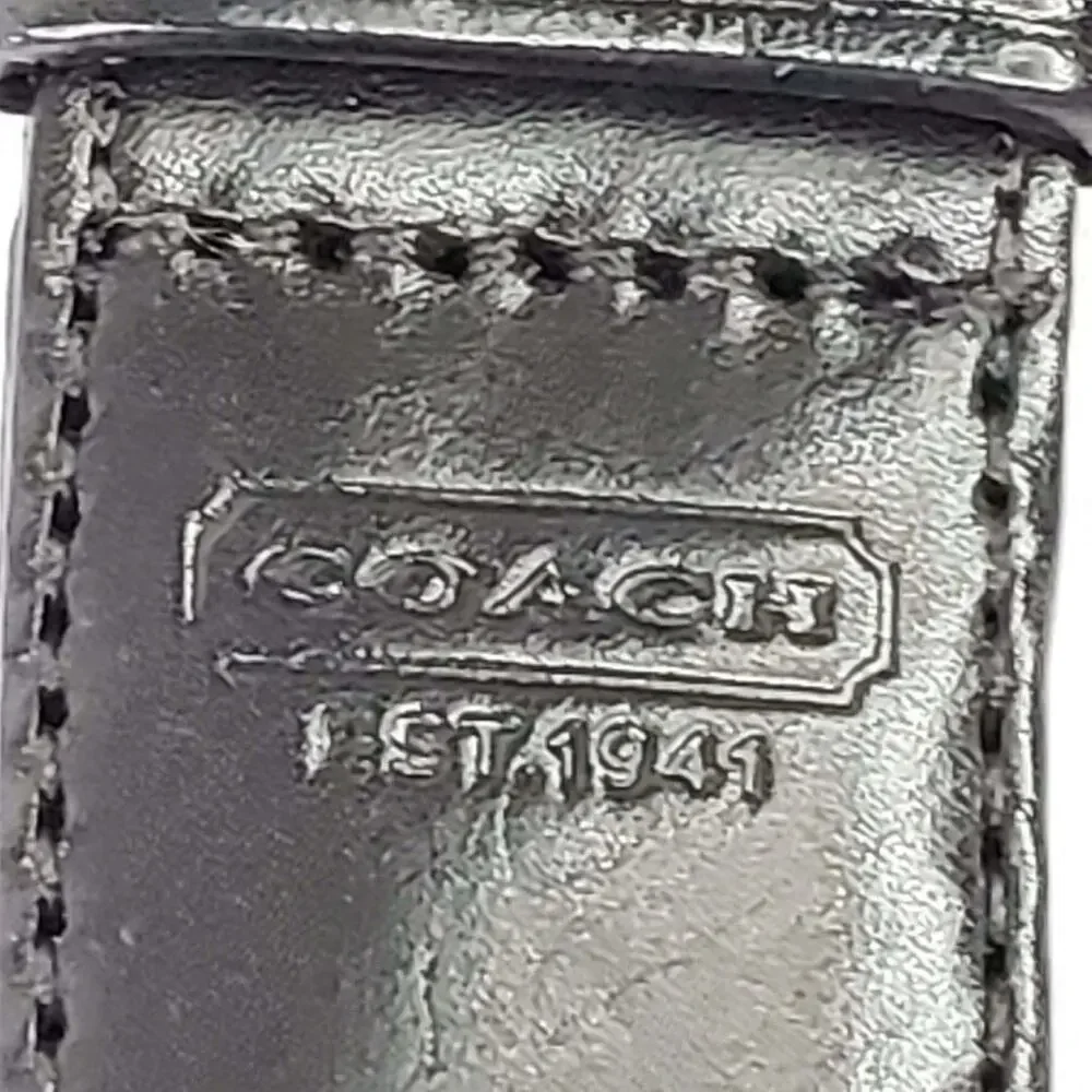 Coach Adjustable Braided Black Leather Belt Men’s Size 40” Silver Buckle
